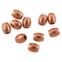 Barrel Beads 4x3.5mm Copper (10-Pcs)