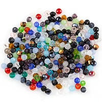 VALUED Crystal Bead Assortment 4mm Assorted Shapes (Approx. 110 Pcs)