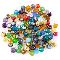 VALUED Crystal Bead Assortment 6mm Assorted Shapes (Approx. 105 Pcs)