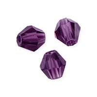 VALUED Faceted Bicone 6mm Amethyst Crystal Beads (11
