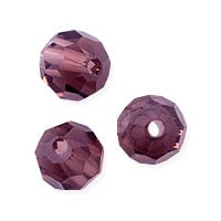 VALUED Faceted Round 6mm Amethyst Crystal Beads (14