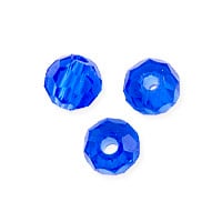 VALUED Faceted Round 4mm Sapphire Crystal Beads (14
