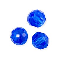 VALUED Faceted Round 6mm Sapphire Crystal Beads (14