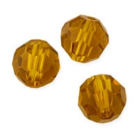 VALUED Faceted Round 8mm Topaz Crystal Beads (20