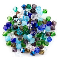 VALUED Crystal Bicone Bead Assortment 6mm (Approx. 110 Pcs)