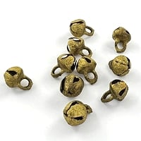 Brass Color Bell Charms 7x10mm (1-Pc)