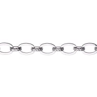 Oval Cable Chain 10x7mm Surgical Stainless Steel (Priced per Foot)