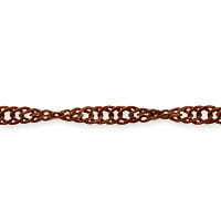 Spiral Link Chain 1mm Antique Copper Plated (Priced per Foot)