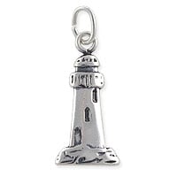 Lighthouse Charm 18x9mm Sterling Silver (1-Pc)