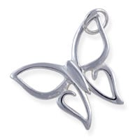 Butterfly Charm 16x19mm Sterling Silver (1-Pc)