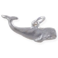 Whale Charm 8x21mm Sterling Silver (1-Pc)