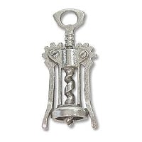 Bottle Opener Charm 28x12mm Pewter Antique Silver Plated (1-Pc)