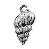 Nassa Shell Charm 18x10mm Pewter Antique Silver Plated (1-Pc)