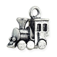 Train Charm 16x15mm Antique Silver Plated (1-Pc)
