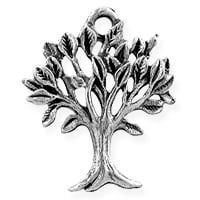 Tree of Life Charm 20x17mm Pewter Antique Silver Plated (1-Pc)