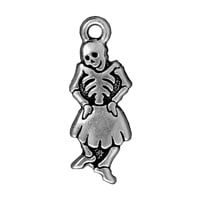 TierraCast Charm - Dancing Se±orita 27x10mm Pewter Antique Silver Plated (1-Pc)