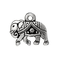 TierraCast Gita Charm 12x14mm Pewter Antique Silver Plated (1-Pc)
