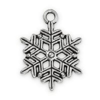 22x17mm Pewter Snowflake Charm (1-Pc)