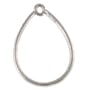 Etched 40x25mm Teardrop Hoop Charm Antique Silver