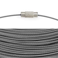 Cable Necklace with Twist Clasp 17½ Inches Steel Grey (1-Pc)