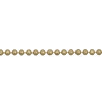 Diamond Cut Ball Chain 1.5mm Satin Hamilton Gold Plated (Priced per Foot)