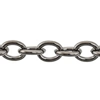Cable Chain 7mm Gun Metal Plated (Priced per Foot)