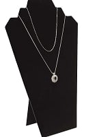 Necklace Display 2 Chains Black Velvet