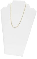 Necklace Display 2 Chains White Leatherette