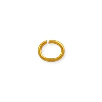 Open Oval Jump Ring 5x4mm Hamilton Gold Color (100-Pcs)