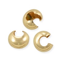 Crimp Bead Covers 4mm Gold Filled (10-Pcs)