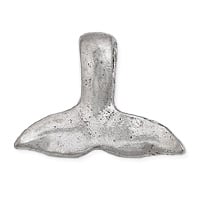 Whale Tail Pendant 14x18mm Pewter Antique Silver Plated (1-Pc)