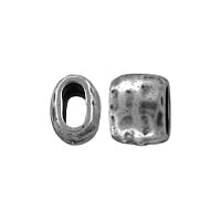 TierraCast Distressed Barrel Bead 7x6mm Antiqued Pewter (1-Pc)