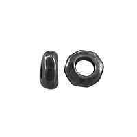 TierraCast Large Nugget Spacer Bead 5x2mm Pewter Hematite Black Plated (1-Pc)