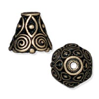 TierraCast Spiral Cone 10x9mm Pewter Oxidized Brass Plated (1-Pc)