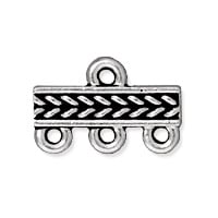 TierraCast Braided 3-1 Link 15x4mm Pewter Antique Silver (1-Pc)