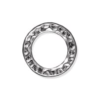 TierraCast Hammertone Ring 13mm Pewter Bright White Bronze Plated (1-Pc)
