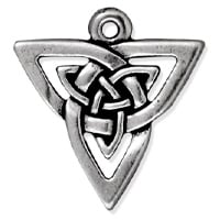 TierraCast Celtic Open Triangle Pendant 20x21mm Pewter Antique Silver Plated (1-Pc)