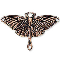 TierraCast Luna Moth Pendant 40x26mm Antique Copper Plated (1-Pc)