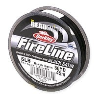 FireLine Bead Cord .006 Black Satin (45 Meters)