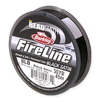 FireLine Bead Cord .007 Black Satin (45 Meters)