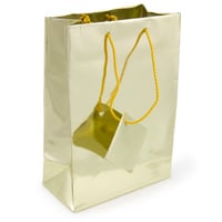 Metallic Gold 4x6 Tote Gift Bag (20-Pcs)
