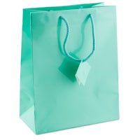 Glossy Teal Blue 4x6 Tote Gift Bag (20-Pcs)