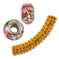 Large Hole Glass Beads with Grommet