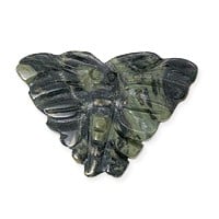 Jade Carved Butterfly Bead 30x23mm (1-Pc)