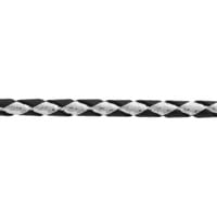 Metallic Silver/Black Braided Leatherette Bolo Cord 4mm (35-1/2