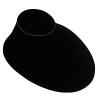 Low Profile Necklace Display Bust Black Velvet 6-1/2