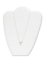Necklace Display Medium White Leatherette