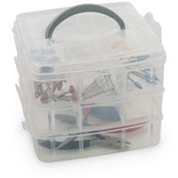 3 Stackable Tray Organizer with Handle Cover