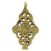 Ethiopian Cross Brass Pendant 2