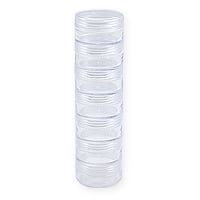 1-1/4 Inch Round Stackable Storage Jars (7-Pcs)